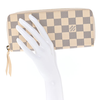 Louis Vuitton Damier Azur Clemence Wallet 2 of 9