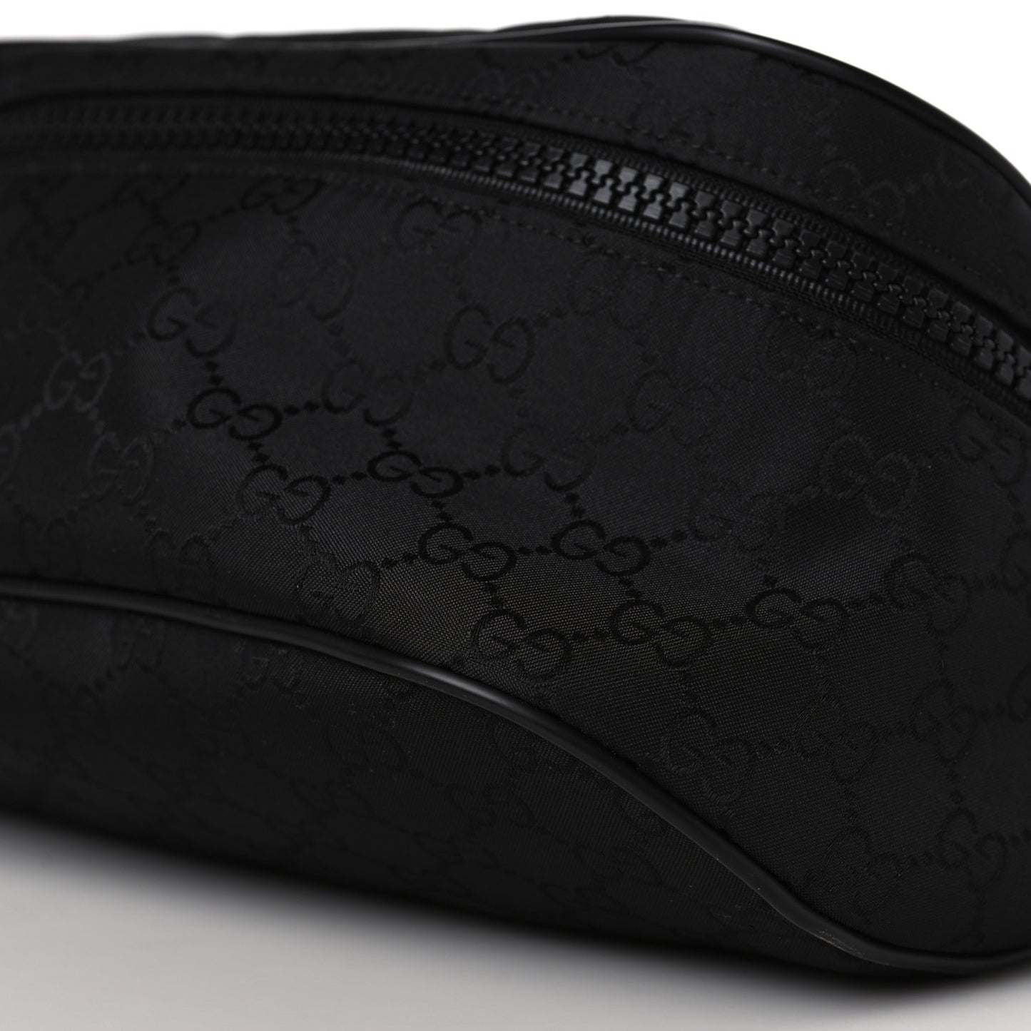 Nylon Monogram Fanny Pack Belt Bag Black