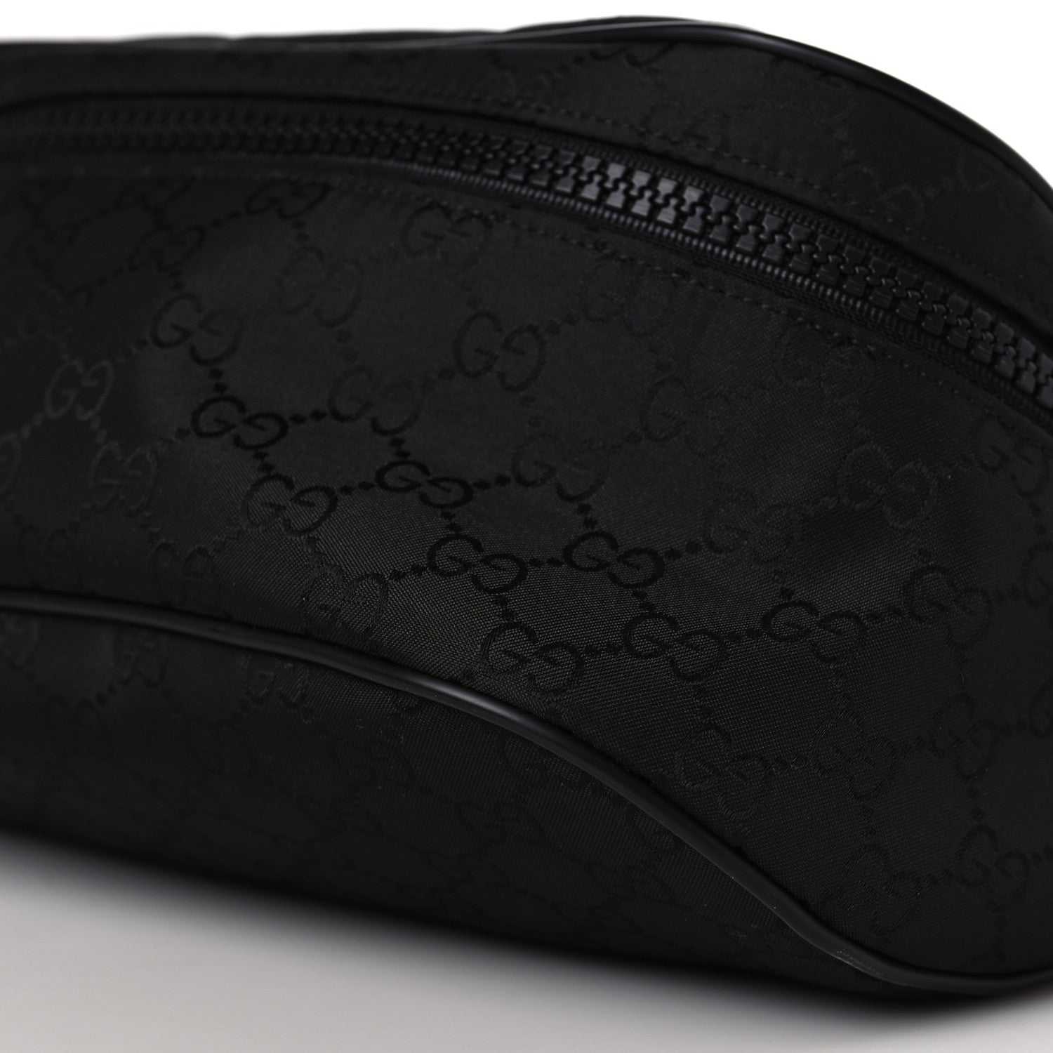 Gucci Nylon Monogram Fanny Pack Belt Bag Black 9 of 9