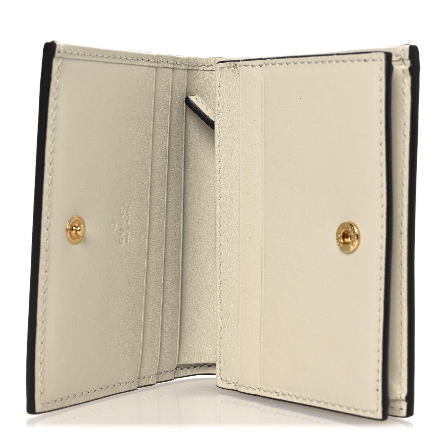 Gucci GG Supreme Monogram Les Pommes Card Case Wallet Beige Multicolor Mystic White 5 of 8