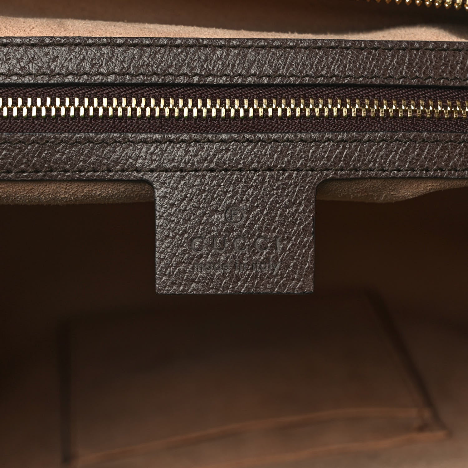 Gucci GG Supreme Monogram Web Medium Ophidia Tote Bag Brown 6 of 11