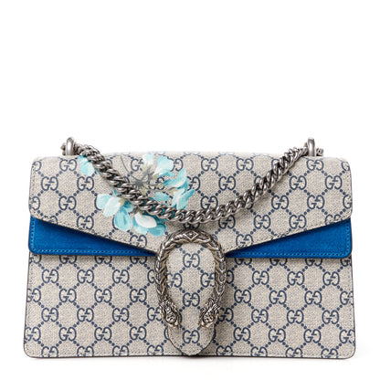 Gucci GG Supreme Monogram Blooms Small Dionysus Shoulder Bag Beige Navy Vintage Blue 1 of 13