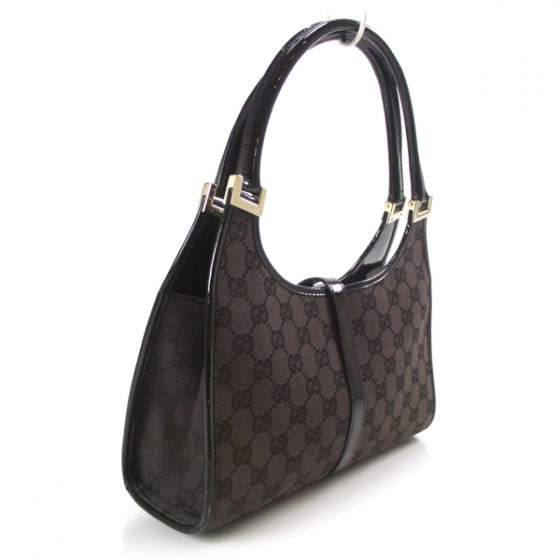 Gucci Monogram Patent Small Bardot Bag Brown 3 of 10