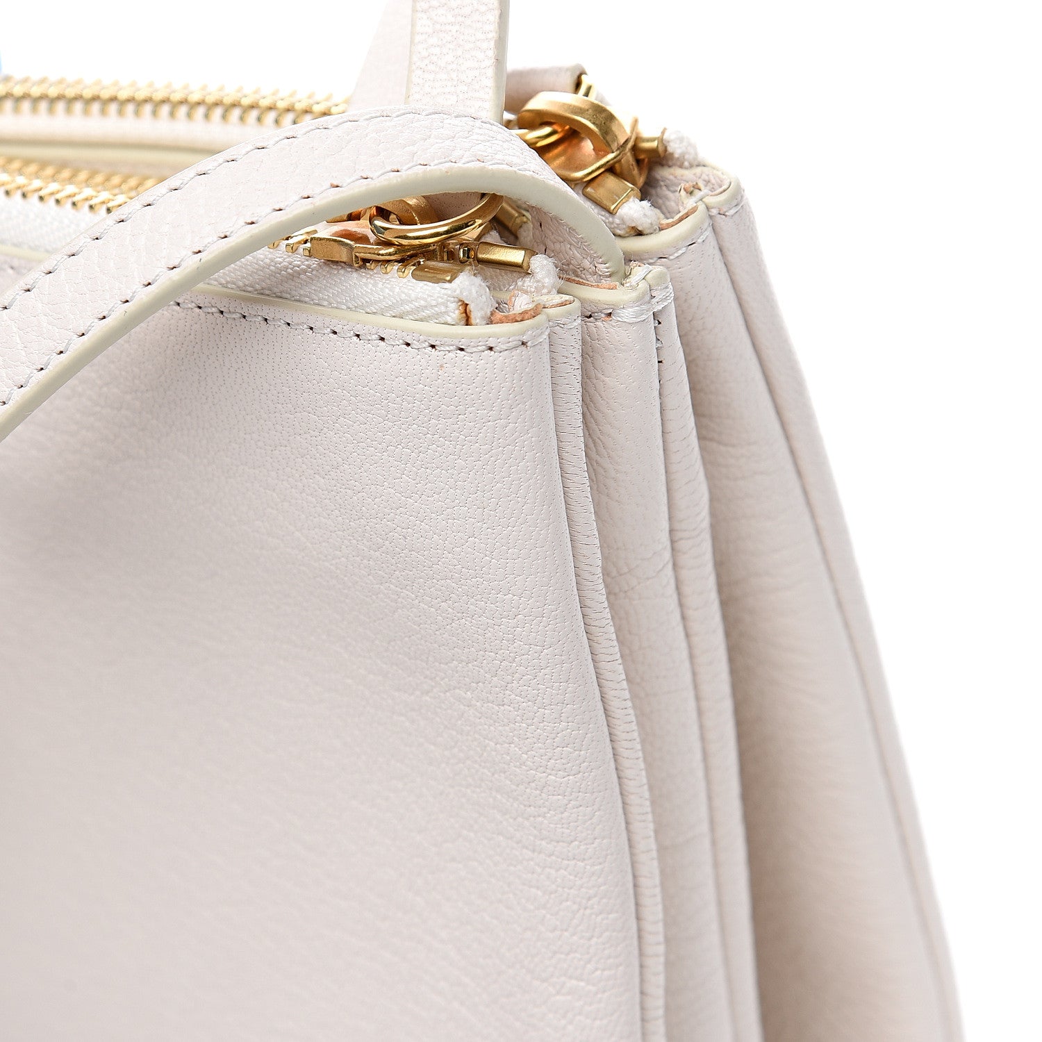 Celine Lambskin Large Trio Crossbody Bag Linen 11 of 12