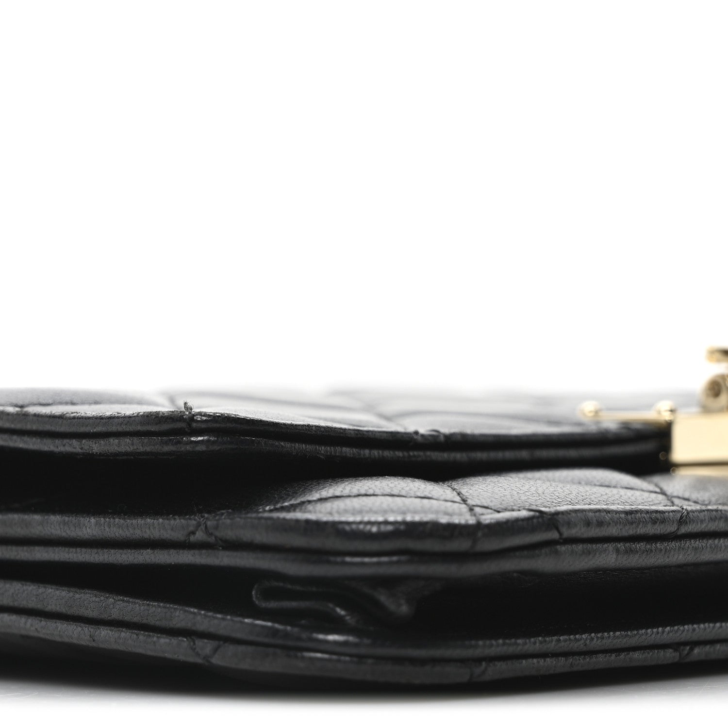 Chanel Lambskin Quilted Golden Class Wallet on Chain WOC Black 9 of 10