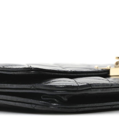 Chanel Lambskin Quilted Golden Class Wallet on Chain WOC Black 9 of 10