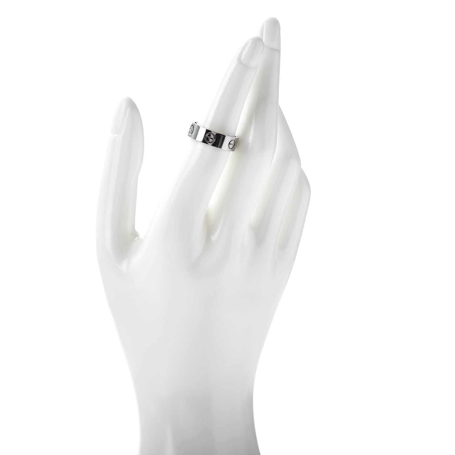 Cartier 18K White Gold 5.5mm LOVE Ring 52 6 2 of 5