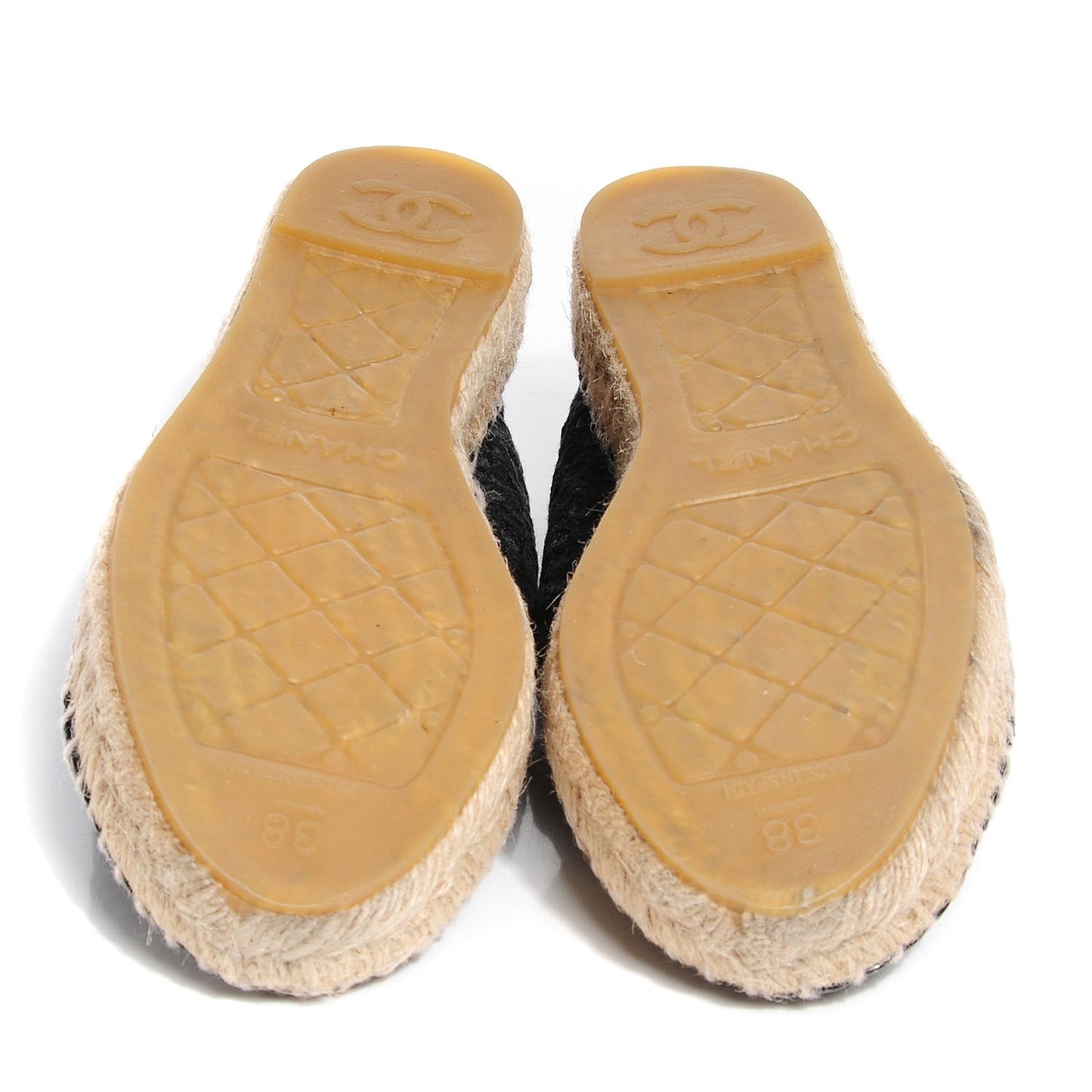 Lace Patent CC Espadrilles 38 Black