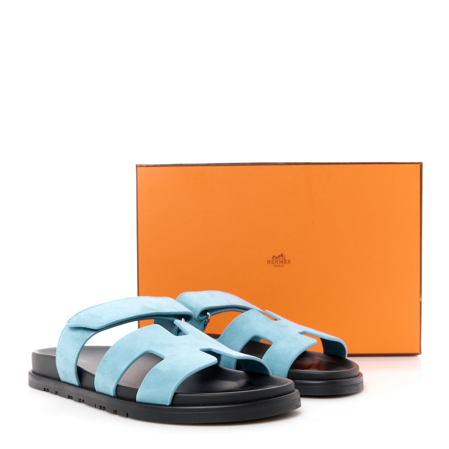 Suede Goatskin Womens Chypre Sandals 39 Bleu Mineral