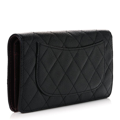 Chanel Caviar Quilted Yen Wallet Black 3 of 10
