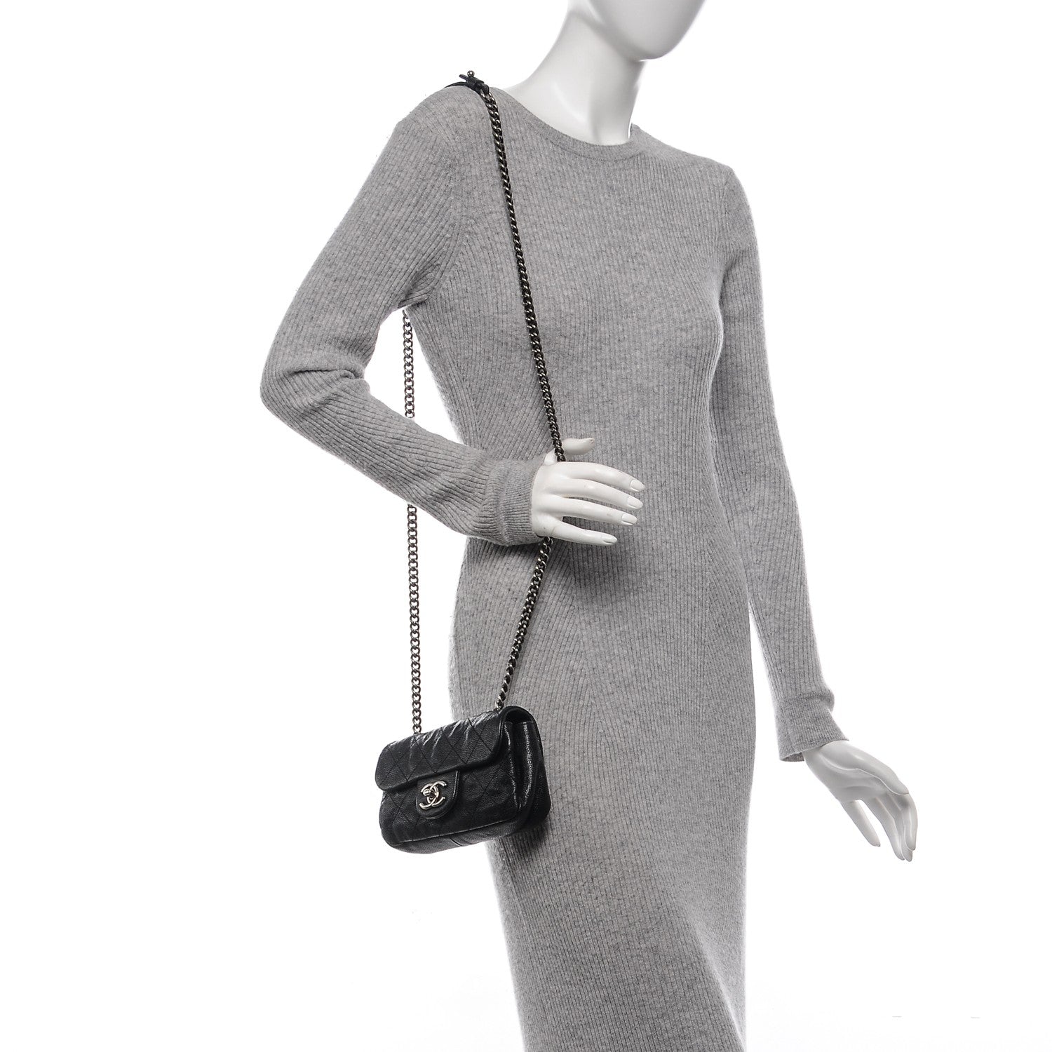 Chanel Caviar Quilted Mini Simply CC Flap Black 2 of 8