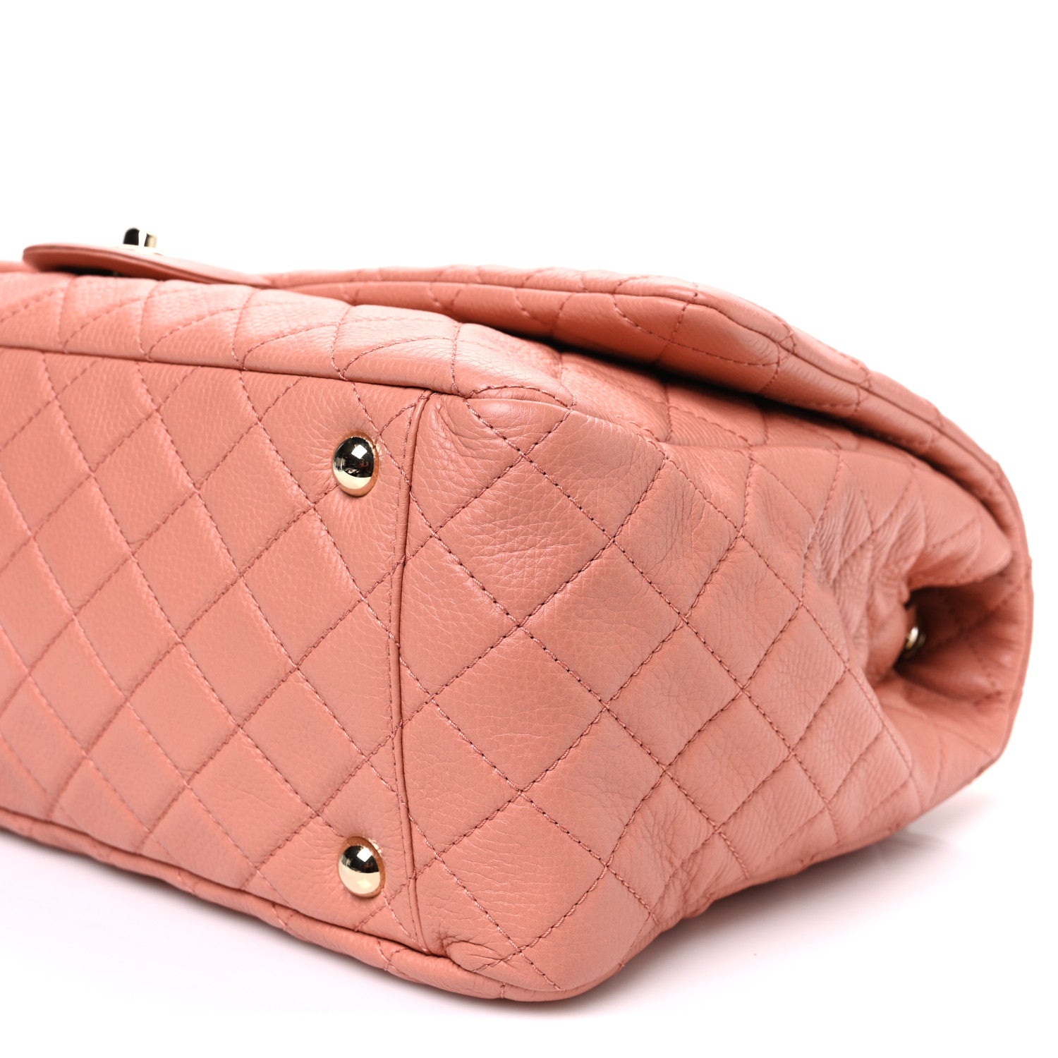 Chanel Calfskin Quilted XXL Travel Flap Bag Pink 10 of 10