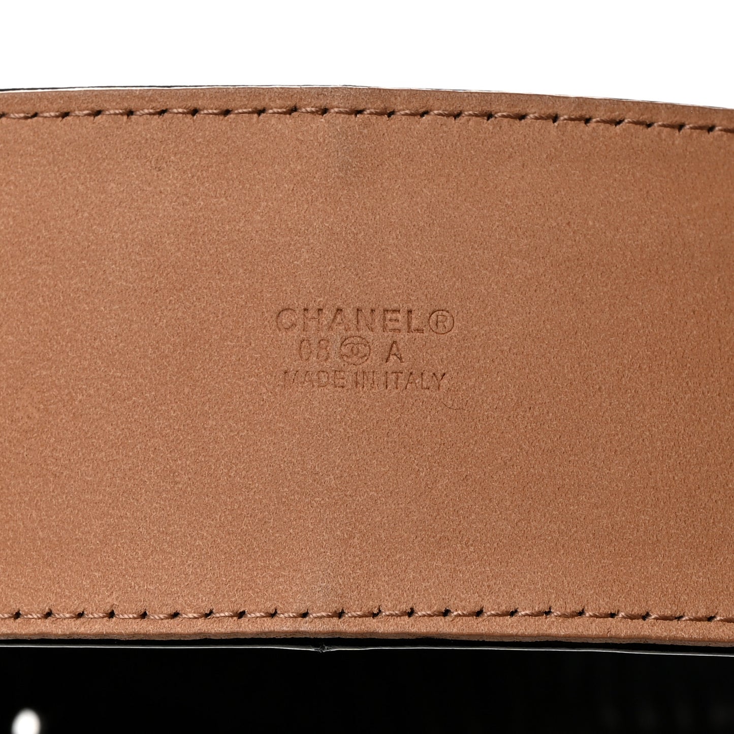Patent CC Wide Belt 85 34 Dark Brown