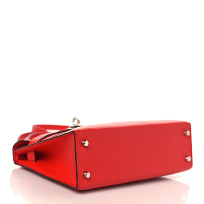 Hermes Epsom Mini Kelly Sellier 20 Rouge de Coeur 3 of 8