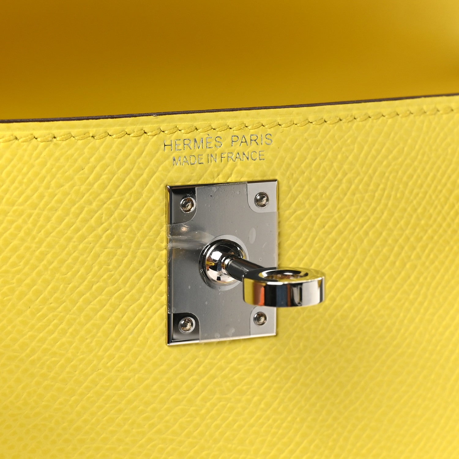 Hermes Epsom Mini Kelly Sellier 20 Jaune Citron 7 of 11