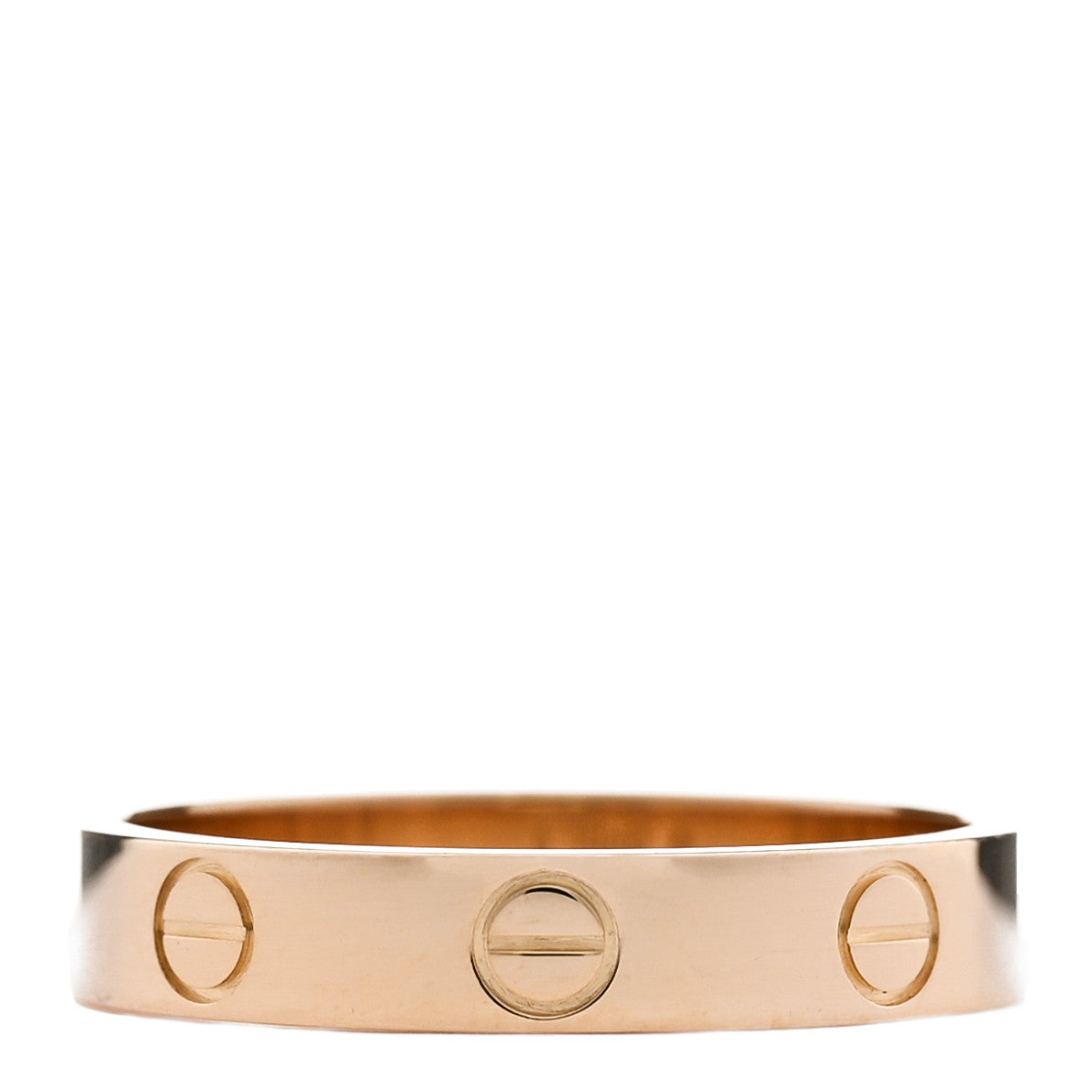 18K Yellow Gold 3.5mm LOVE Wedding Band Ring 54 6.75