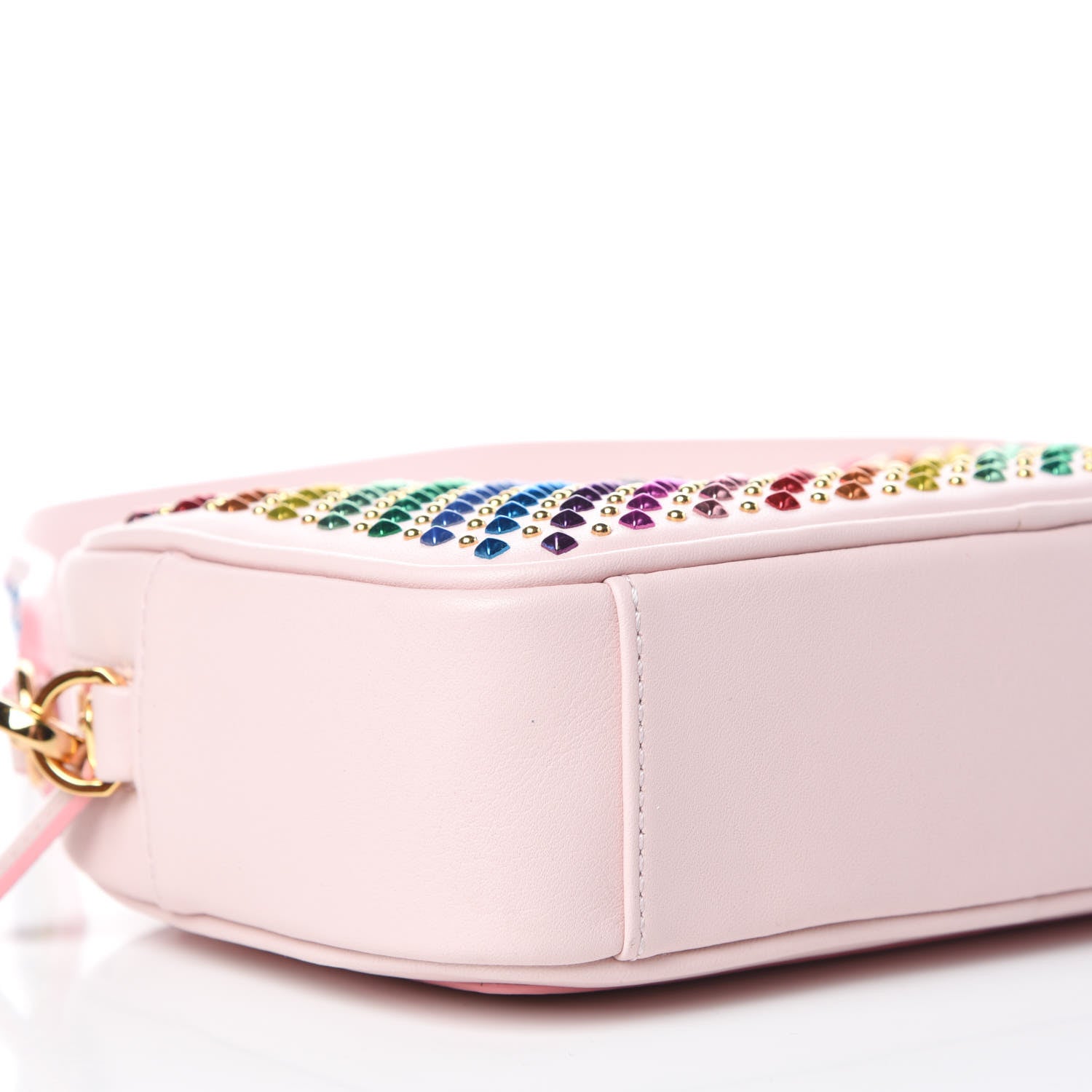 MCM Nappa Skyoptic Roboter Studded Crossbody Bag Lotus 12 of 13