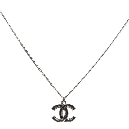 Chanel Enamel CC Baroque Necklace Black Gold 1 of 6