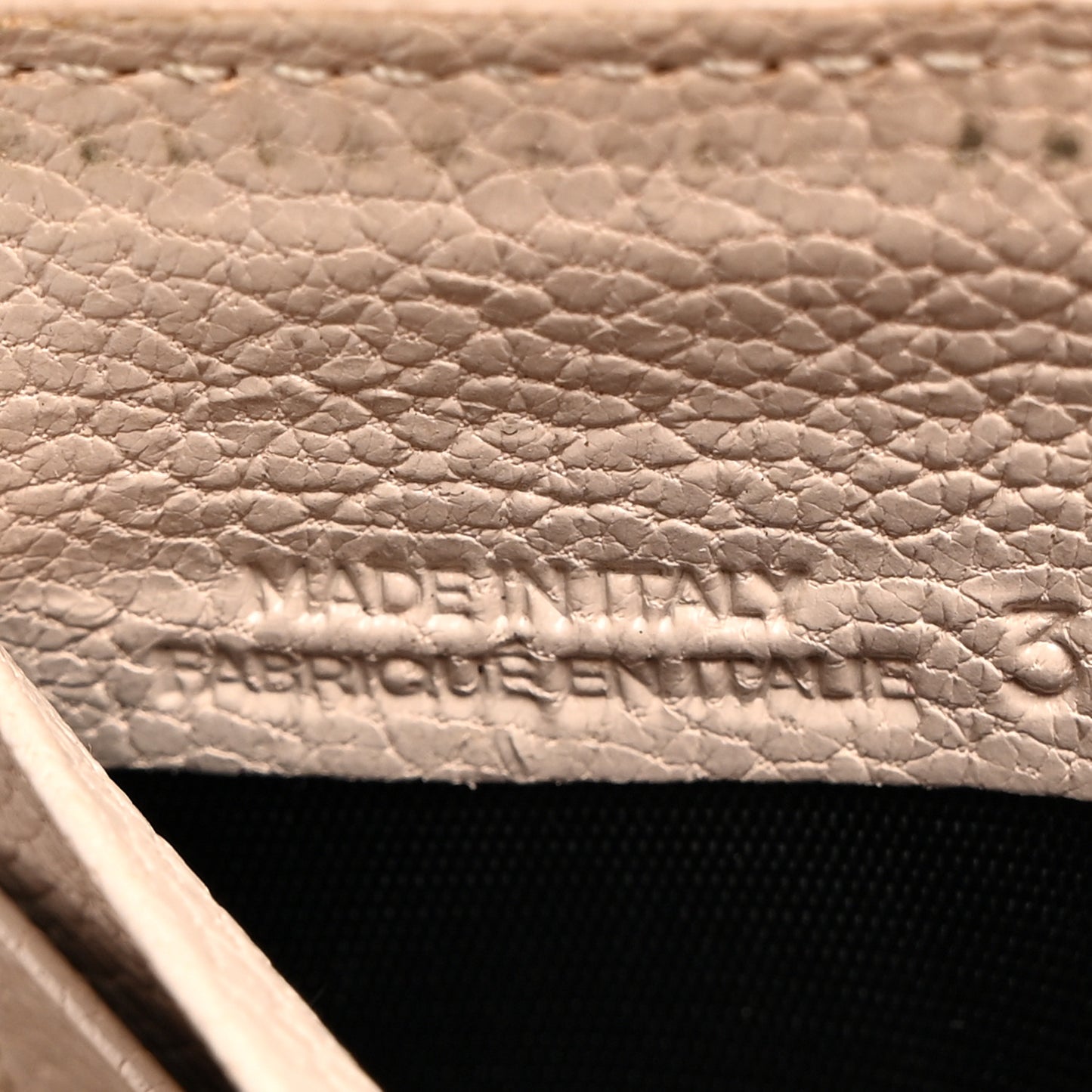 Chevre Gold Metallic Edge Hardware Continental Zip Around Wallet Beige Sable