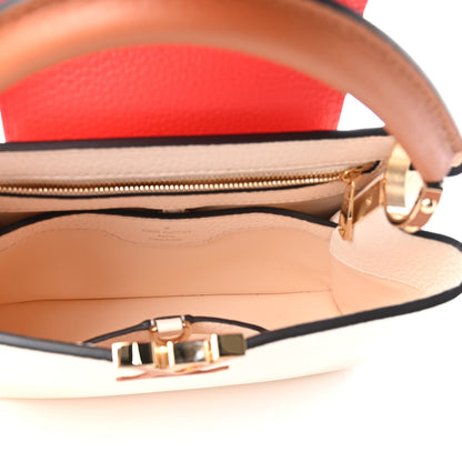 Louis Vuitton Taurillon Capucines BB Vanilla Light Beige Sienna Brown Tonic Orange 4 of 4