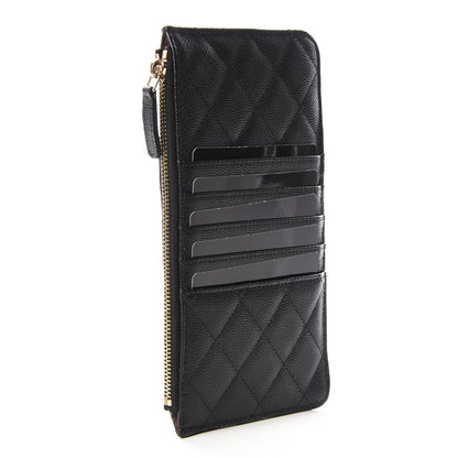 Chanel Caviar Quilted Classic Flat Wallet Pouch Black 2 of 10