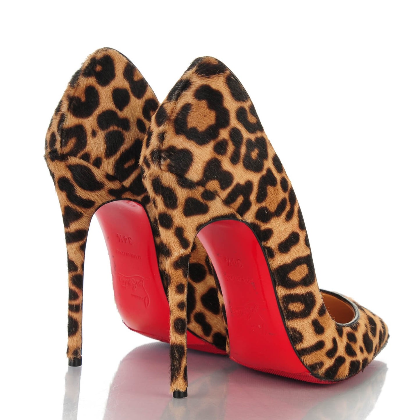 Pony Hair Jaguar Print So Kate 120 Pumps 34.5 Brown