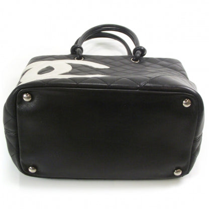 Chanel Calfskin Quilted Medium Cambon Tote Black White 4 of 12