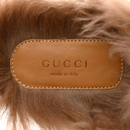 Gucci Patent Fur Womens Princetown Slippers 38 Black 7 of 8