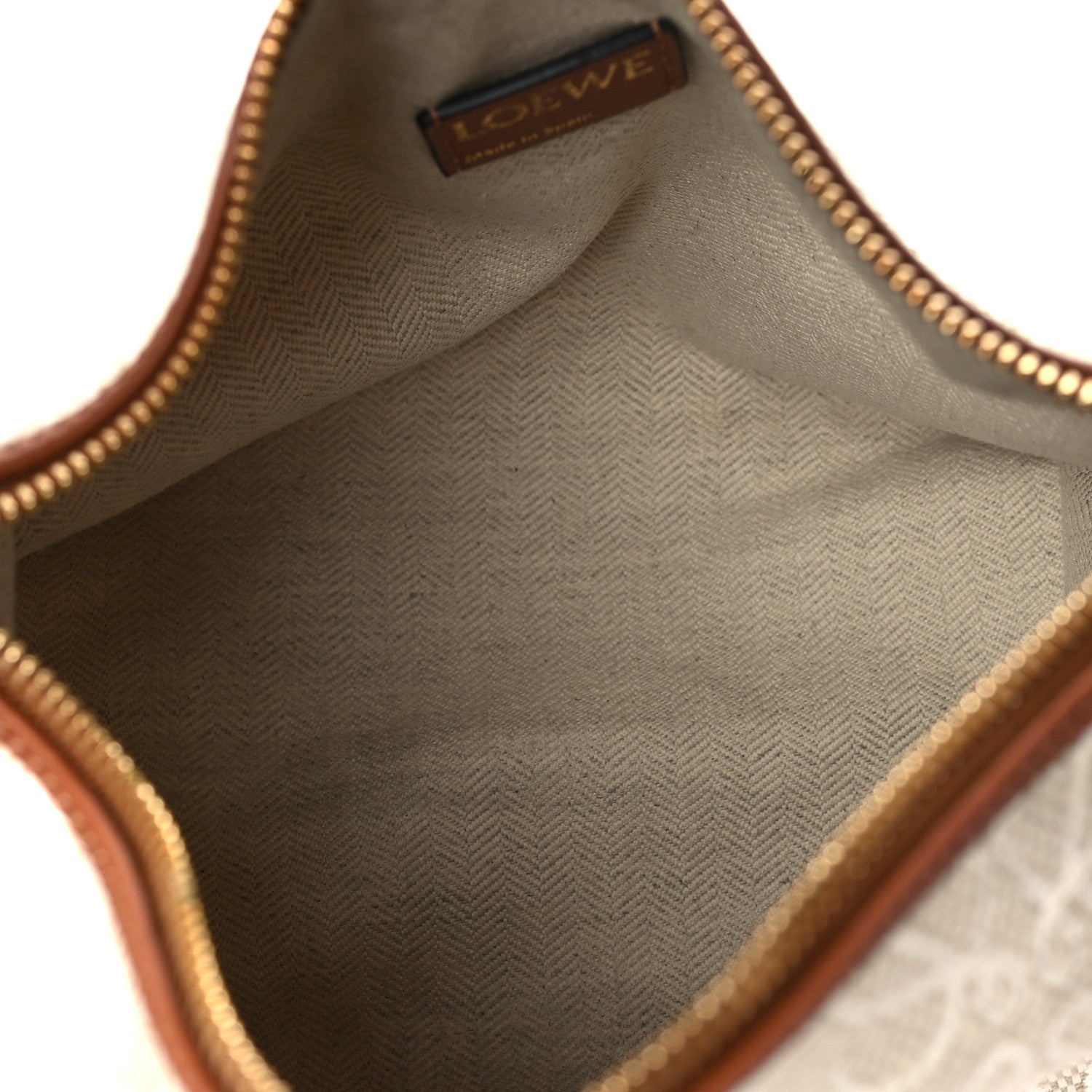 Loewe Jacquard Anagram Calfskin Small Cubi Bag Ecru Tan 5 of 7