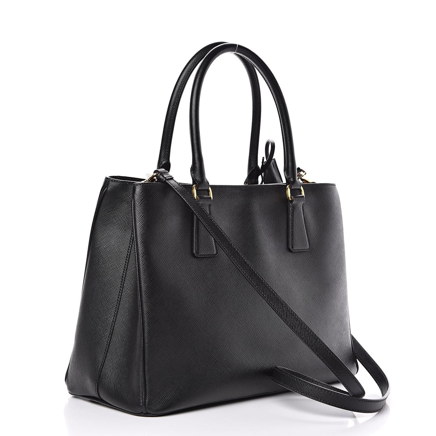 Saffiano Lux Small Tote Black