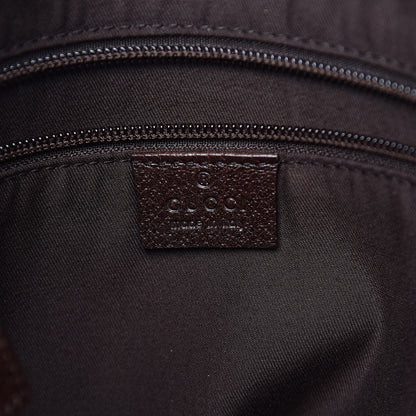 Gucci Monogram Large Flat Messenger Bag Dark Brown 6 of 13
