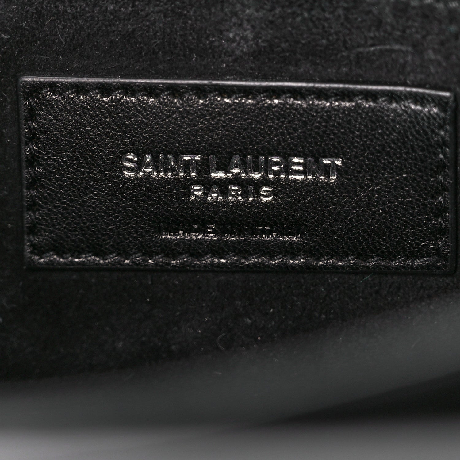 Saint Laurent Calfskin Crocodile Embossed Large Monogram Sunset Black 7 of 13