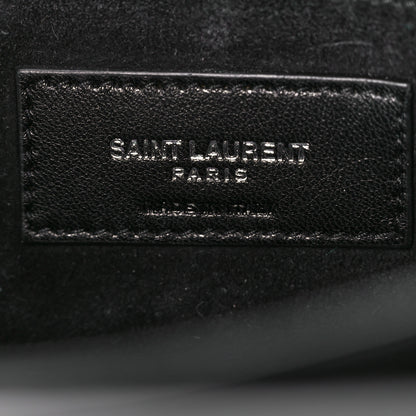 Saint Laurent Calfskin Crocodile Embossed Large Monogram Sunset Black 7 of 13
