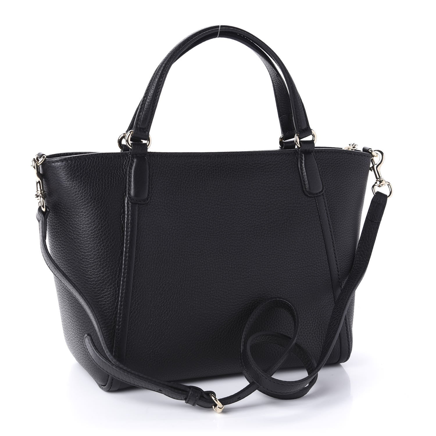Gucci Pebbled Calfskin Small Soho Top Handle Bag Black 4 of 11