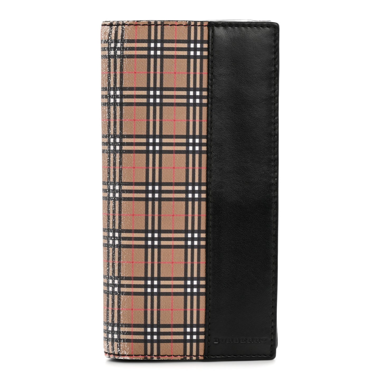Calfskin Mini Vintage Check Cavendish Continental Wallet Antique Yellow black