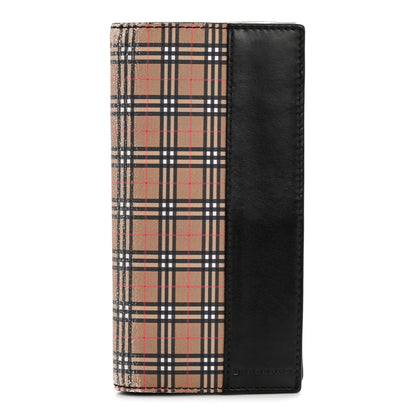 Burberry Calfskin Mini Vintage Check Cavendish Continental Wallet Antique Yellow black 1 of 22