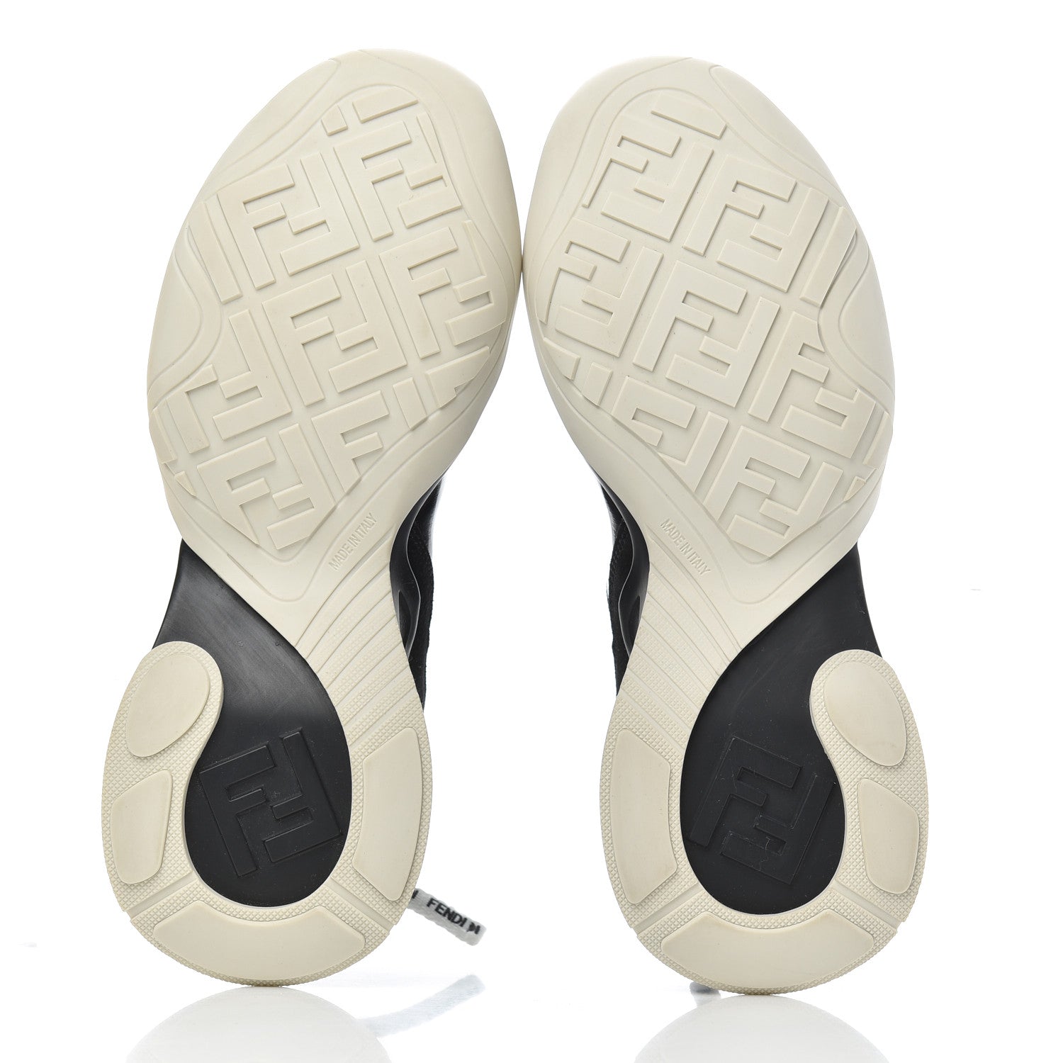 Fendi Vernice High-Tech Womens FFluid Zip Up Sneakers 37.5 Black White 5 of 14