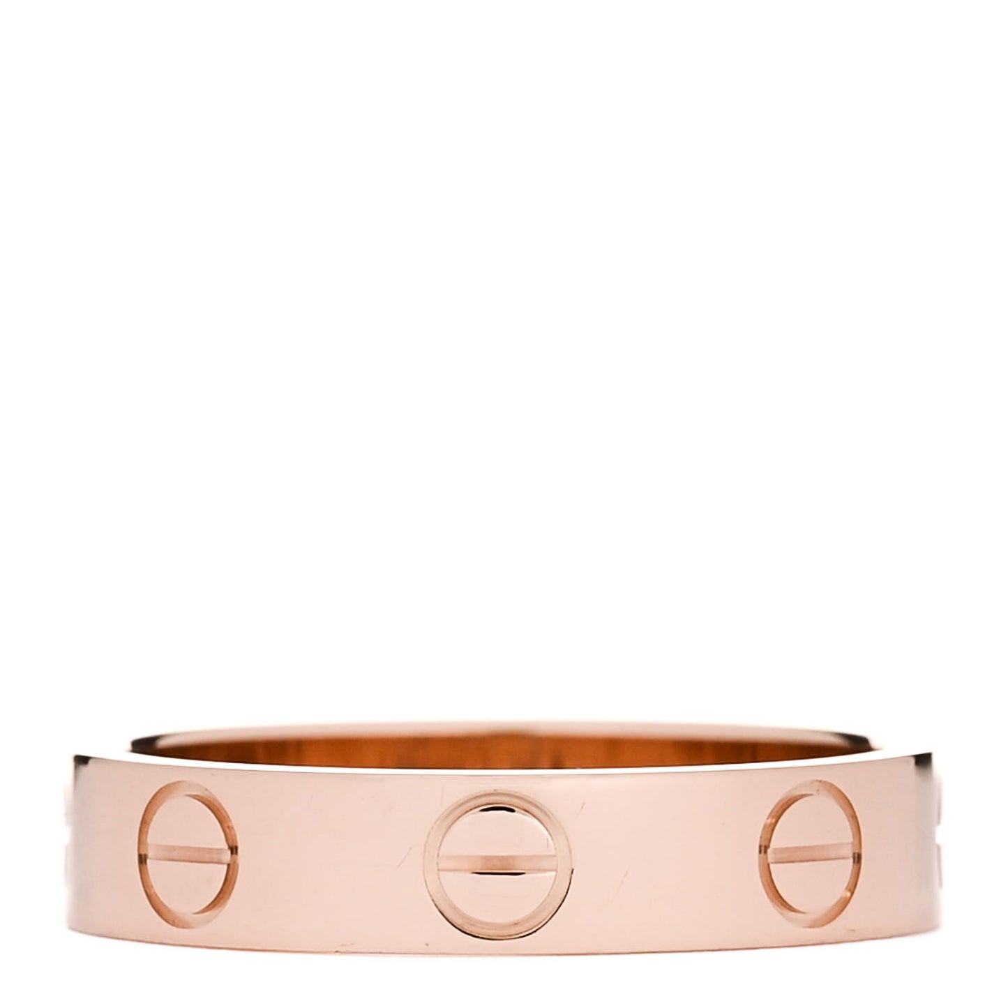18K Pink Gold 3.5mm LOVE Wedding Band Ring 48 4.5