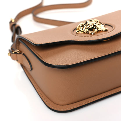 Versace Grained Calfskin La Medusa Flap Shoulder Bag Brown 7 of 8