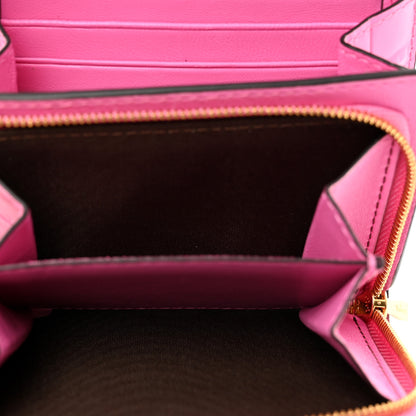Mulberry Crocodile Embossed Calfskin Small French Continental Wallet Raspberry Pink 5 of 9
