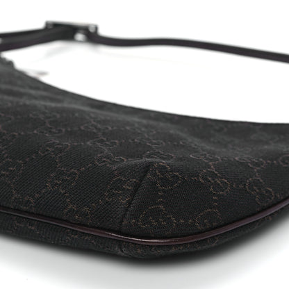 Gucci Denim Monogram Pochette Dark Brown 10 of 13