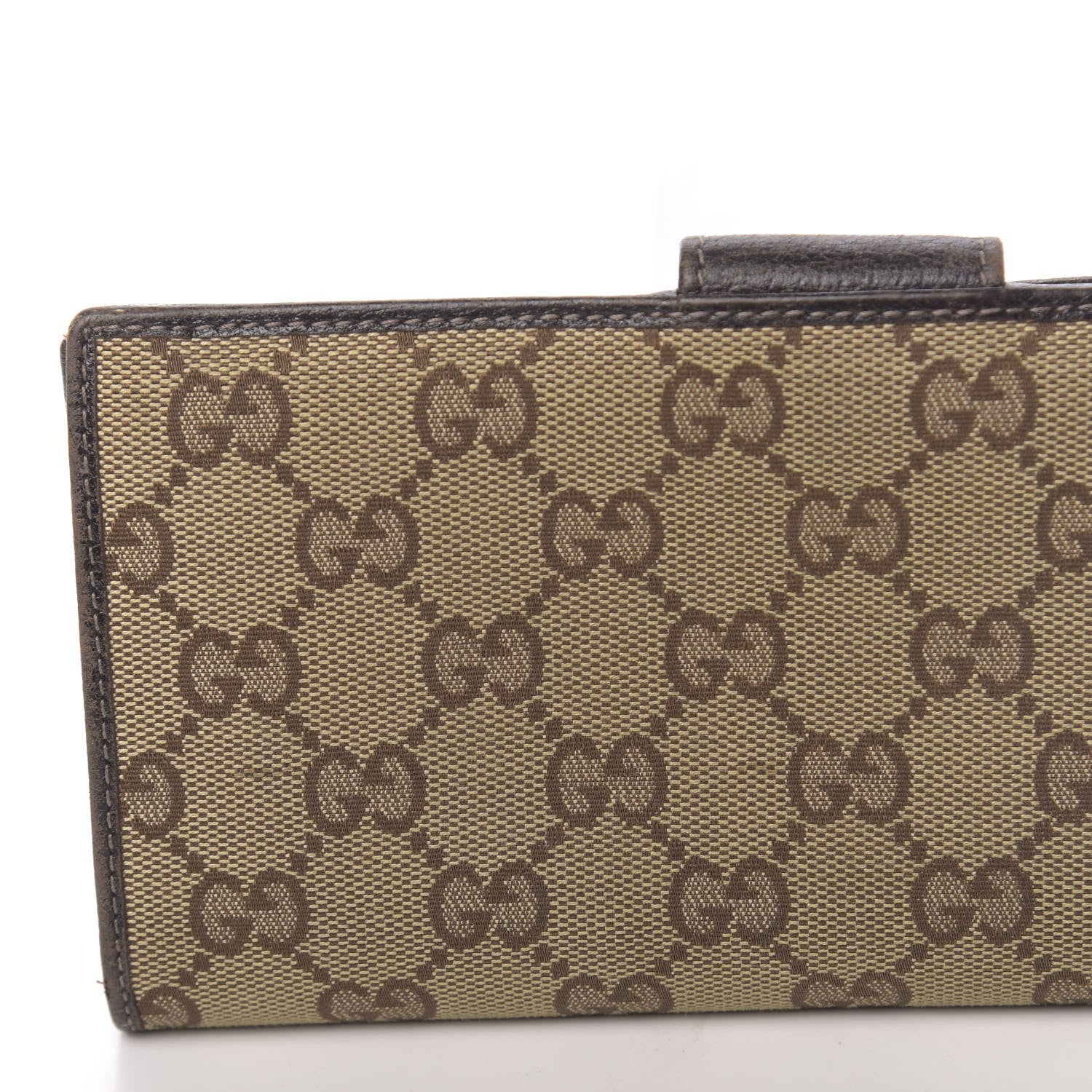 Gucci Monogram Abbey Continental Wallet Dark Brown 9 of 15