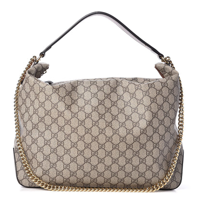 Gucci GG Supreme Monogram Large Linea A Hobo Light Brown 1 of 11