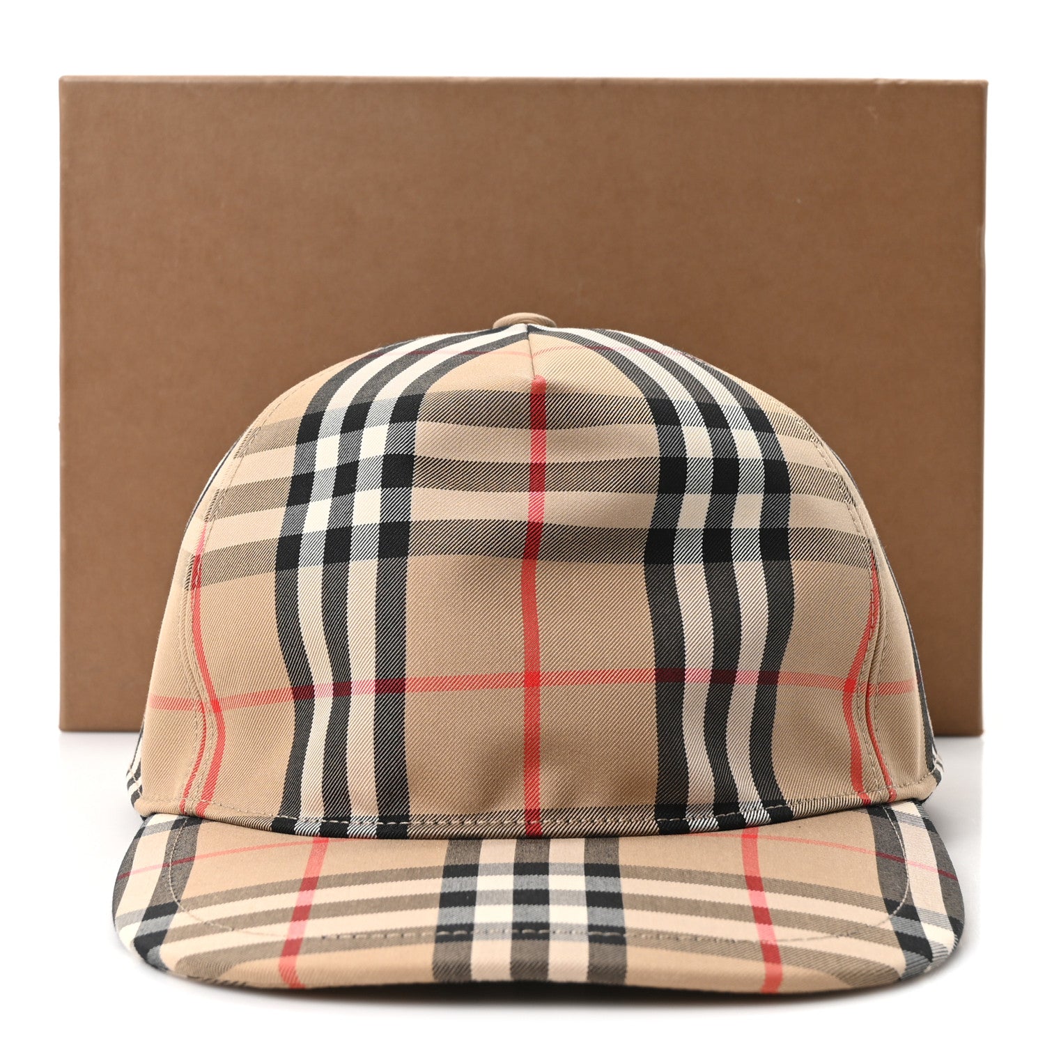 Burberry Cotton Vintage Check Monogram Baseball Hat Archive Beige 7 of 7