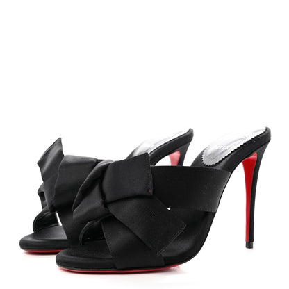 Christian Louboutin Satin Matricia Bow Sandals 36.5 Black 3 of 16