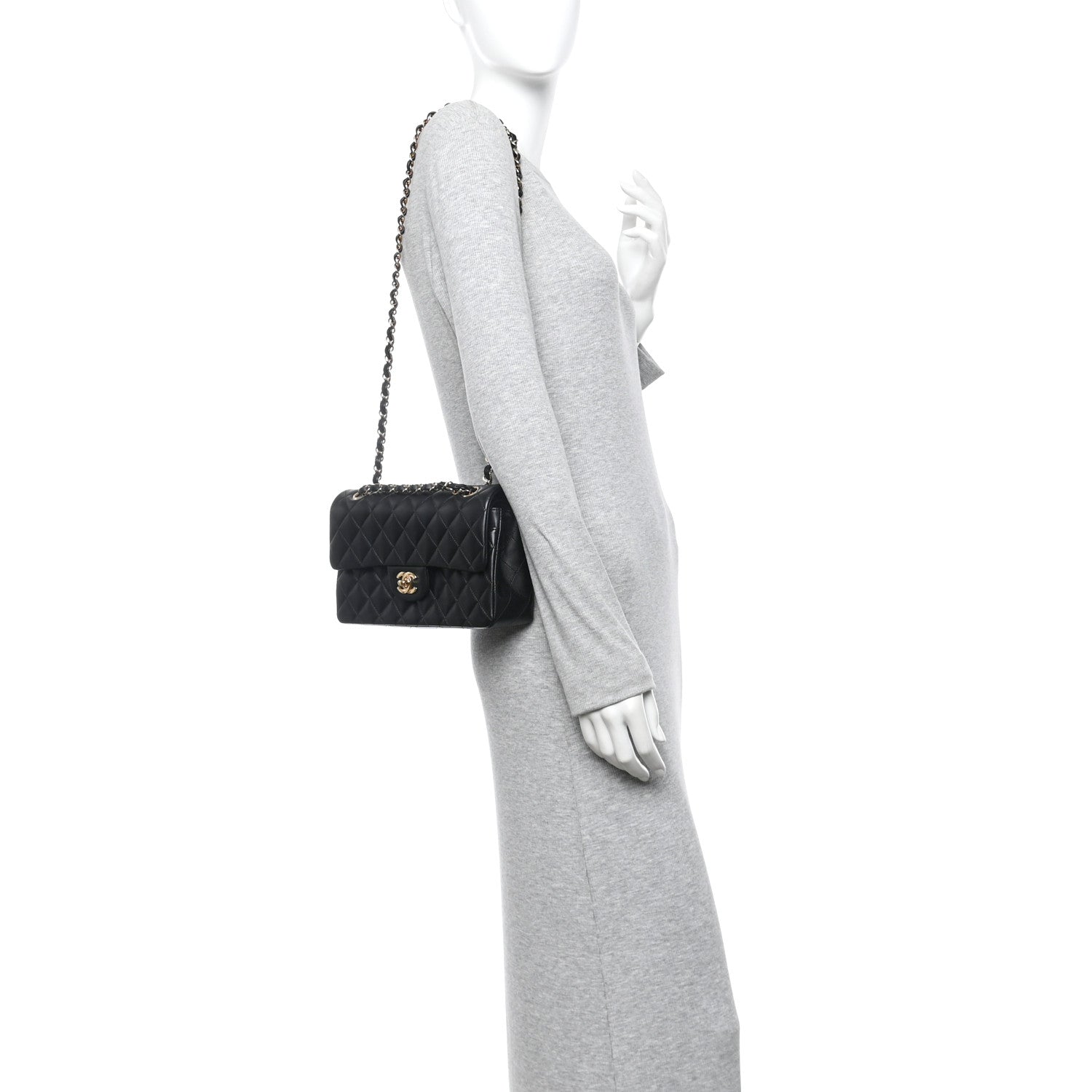 Chanel Lambskin Quilted Small Double Flap Black 2 of 11