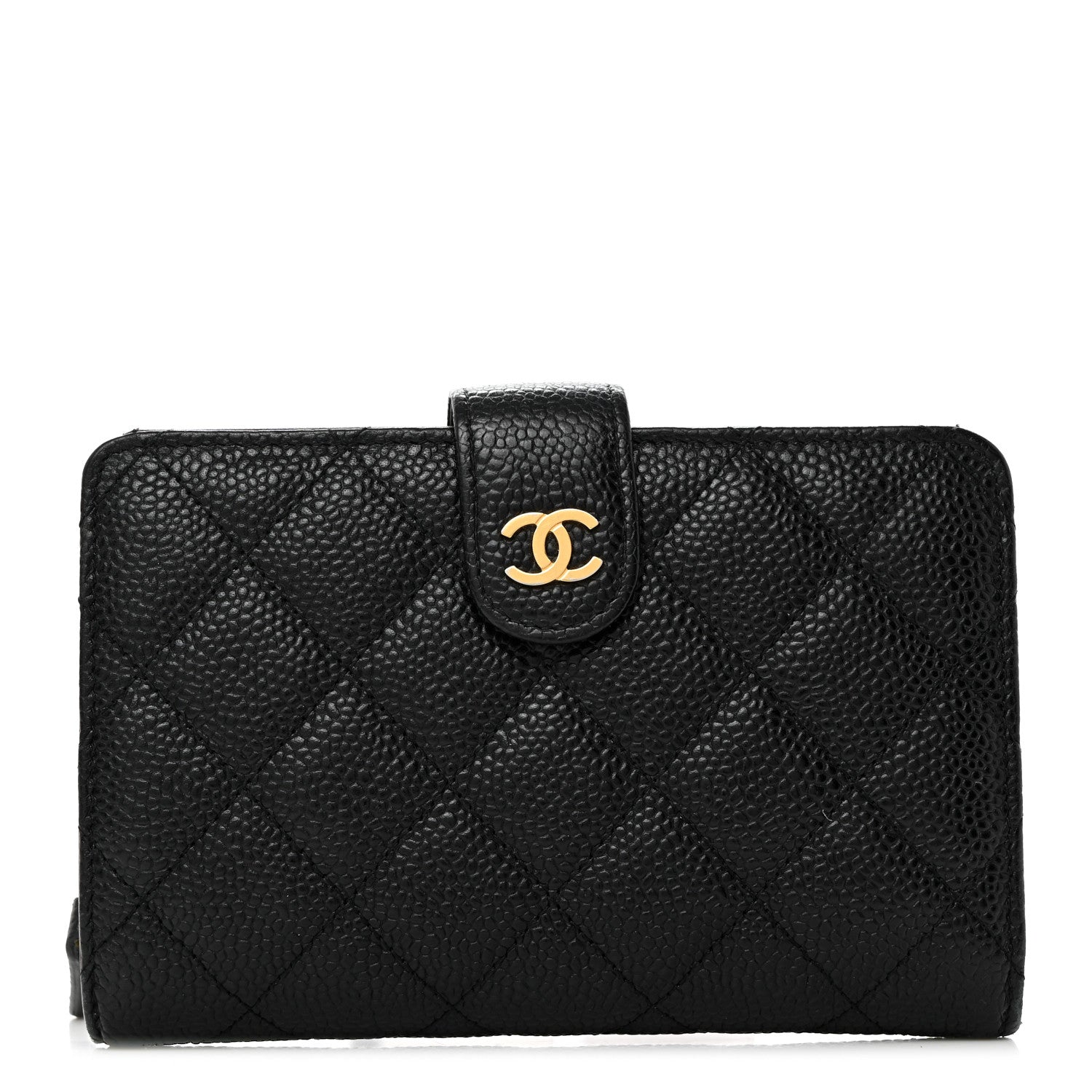 Chanel Caviar Quilted CC French Wallet Black 1 of 9