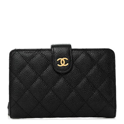 Chanel Caviar Quilted CC French Wallet Black 1 of 9