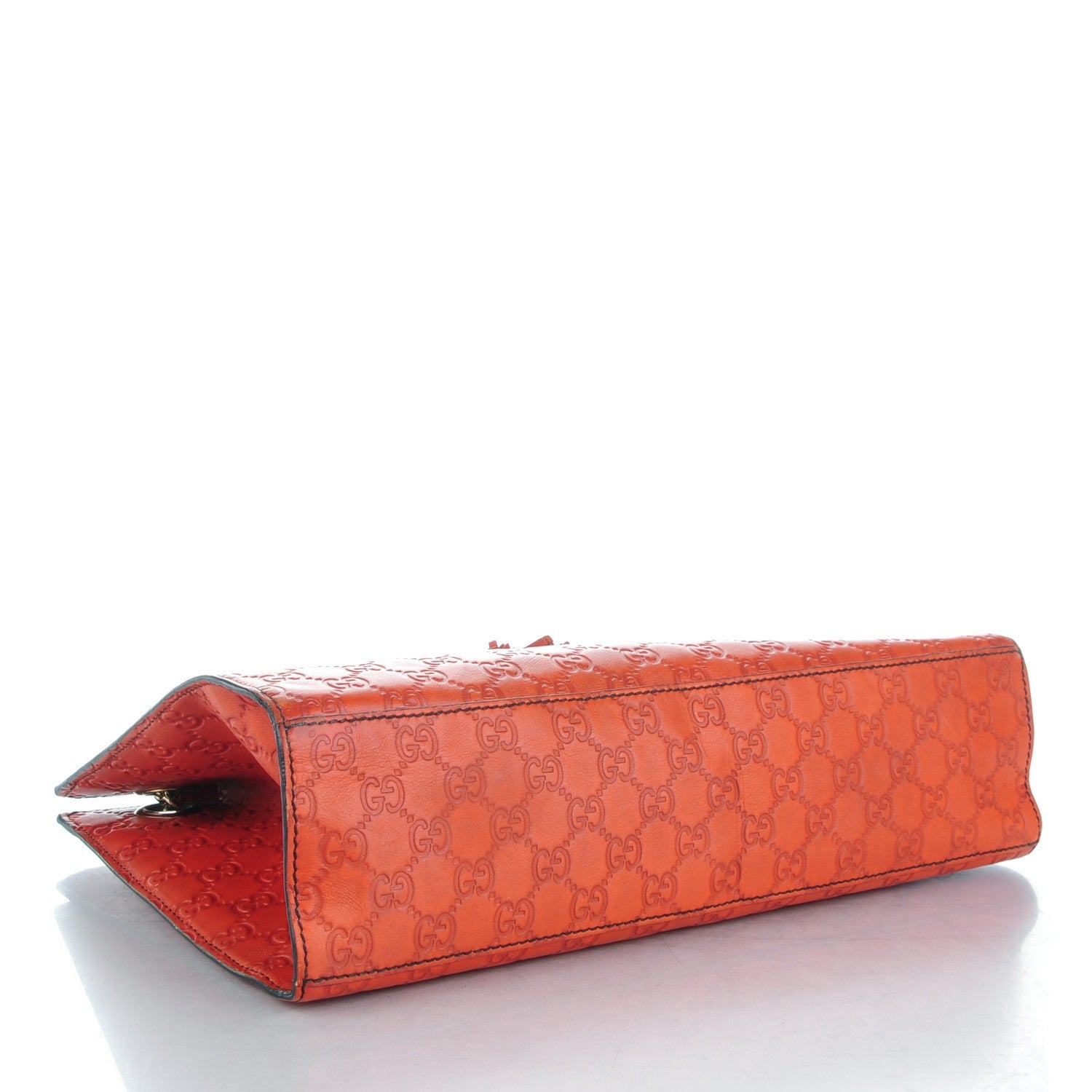 Gucci Guccissima Large Emily Chain Shoulder Bag Sun Orange 4 of 9