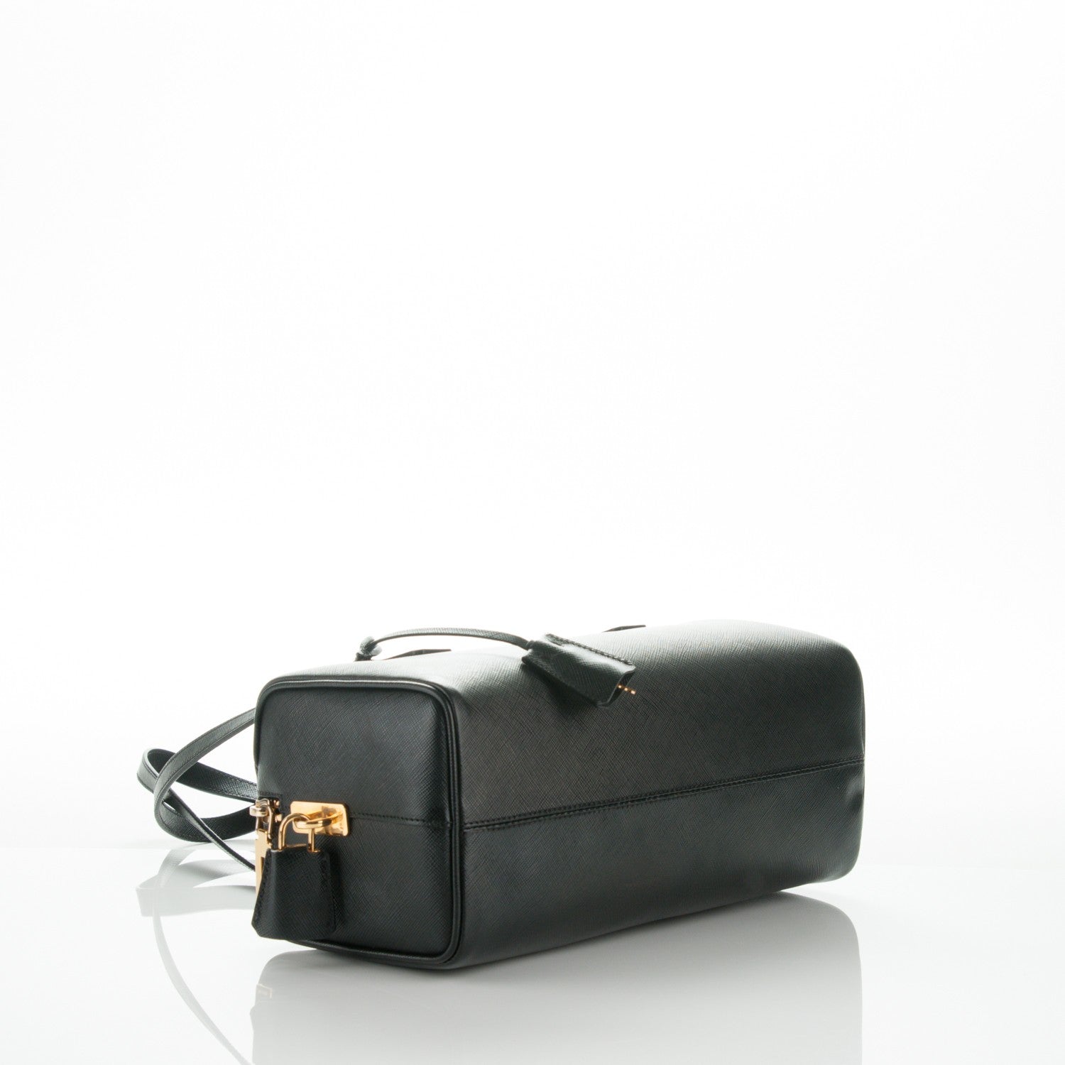 Prada Saffiano Lux Bauletto Nero Black 4 of 6